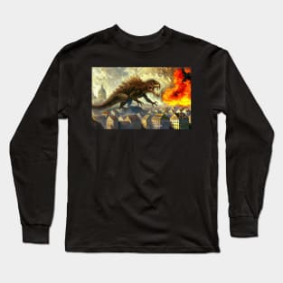 renaissance Godzilla Long Sleeve T-Shirt